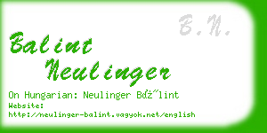 balint neulinger business card